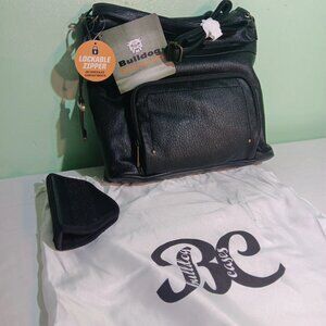 Bulldog Concealed Carry Satchel Purse With Holster Black With Black Trim BDP-081